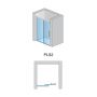 SanSwiss Pur Light S drzwi prysznicowe 150 cm prawe chrom/szkło przezroczyste PLS2D1505007 zdj.2