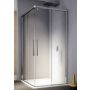 SanSwiss Pur Light S drzwi prysznicowe 80 cm częściowe 1/2 narożne prawe chrom/szkło przezroczyste PLSE2D0805007 zdj.1