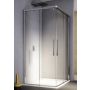 SanSwiss Pur Light S drzwi prysznicowe 80 cm częściowe 1/2 narożne lewe chrom/szkło przezroczyste PLSE2G0805007 zdj.1