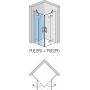 SanSwiss Pur drzwi prysznicowe 90 cm częściowe 1/2 lewe chrom/szkło przezroczyste PUE2PG0901007 zdj.2