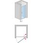 SanSwiss Swing-Line drzwi prysznicowe 75 cm biały/szkło przezroczyste SL107500407 zdj.2