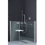 Ronal Mobility drzwi prysznicowe 80 cm częściowe 1/2 skrócone o połowę prawe chrom/szkło przezroczyste SLM3D08005007 zdj.1