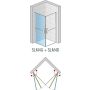 SanSwiss Mobility drzwi prysznicowe 80 cm dzielone w połowie prawe chrom/szkło przezroczyste SLM4D08005007 zdj.2