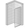 SanSwiss Easy Walk-In ścianka prysznicowa 120 cm wolnostojąca czarny mat/szkło przezroczyste STR4P1200607 zdj.2
