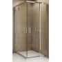 SanSwiss TOP-Line drzwi prysznicowe 100 cm częściowe 1/2 narożne prawe srebrny połysk/szkło przezroczyste TED2D10005007
