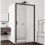 SanSwiss Top-Line S drzwi prysznicowe 160 cm prawe czarny mat/szkło przezroczyste TLS2D1600607 zdj.1