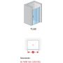 SanSwiss Top Line S drzwi prysznicowe 150 cm prawe biały/szkło przezroczyste TLS2D1500407 zdj.2
