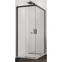 SanSwiss Top-Line S drzwi prysznicowe 120 cm lewe czarny mat/szkło przezroczyste TLSG1200607 zdj.1