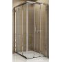SanSwiss TOP-Line drzwi prysznicowe 90 cm częściowe 1/2 prawe srebrny połysk/szkło przezroczyste TOE3D09005007