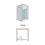 SanSwiss TOP-Line drzwi prysznicowe 75 cm srebrny mat/szkło przezroczyste TOPK07500107