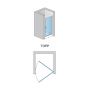SanSwiss TOP-Line drzwi prysznicowe 75 cm srebrny mat/szkło przezroczyste TOPP07500107 zdj.2