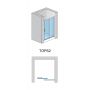 SanSwiss TOP-Line drzwi prysznicowe 160 cm srebrny połysk/szkło przezroczyste TOPS216005007 zdj.2