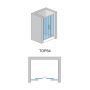 SanSwiss TOP-Line drzwi prysznicowe 140 cm biały/szkło przezroczyste TOPS414000407