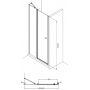 Roca Capital drzwi prysznicowe 120 cm chrom/szkło przezroczyste AM4612012M zdj.2