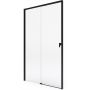 Roca Metropolis-N drzwi prysznicowe 140 cm rozsuwane czarny mat/szkło przezroczyste AMP1314016M zdj.1