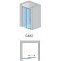 SanSwiss Cadura drzwi prysznicowe 120 cm lewe biały mat/szkło przezroczyste CAS2G1200907 zdj.2