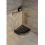 Schedline Favory Plus Black Stone brodzik półokrągły z syfonem 90x90 cm czarny 3ST.F1O-9090/C/ST zdj.4