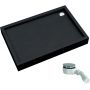 Schedline Favory Plus Black Stone brodzik prostokątny z syfonem 120x90 cm czarny 3ST.F1P-90120/C/ST zdj.1
