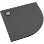 Schedline Libra Anthracite Stone brodzik półokrągły 90x90 cm antracyt 3SP.L1O-9090/A/ST zdj.1
