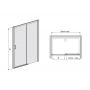 Sanplast Free Zone drzwi prysznicowe 130 cm prawe srebrny mat/sitodruk W15 D2P/FREEZONE-130-S 600-271-3180-39-231 zdj.2
