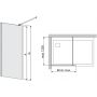 Sanplast Space Wall Walk-in ścianka prysznicowa 120 cm P/SPACE WALL chrom błyszczący/szkło przezroczyste 600-320-2160-42-401 zdj.2