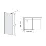 Sanplast Space Wall XL Walk-In ścianka prysznicowa 100 cm P/SpaceWallXL-100-S cm/sbW0 chrom/szkło przezroczyste 600-320-3140-42-401 zdj.2