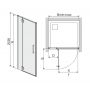 Sanplast Space Line drzwi prysznicowe 100 cm wnękowe lewe chrom błyszczący/szkło przezroczyste DJ2L/SPACE-100 600-100-1660-42-401 zdj.2