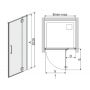 Sanplast Space Line drzwi prysznicowe 100 cm wnękowe prawe DJ2P/SPACE-100 chrom błyszczący/szkło przezroczyste 600-100-1670-42-401 zdj.2