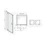 Sanplast Free Line II drzwi prysznicowe 120 cm wnękowe DJ2/FREEII-120 chrom błyszczący/szkło przezroczyste 600-261-0360-42-401 zdj.2