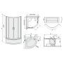 Sanplast TX kabina z brodzikiem 90x90 cm półokrągła biały /szkło przezroczyste 602-271-0362-01-401 zdj.2