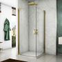Ronal Cadura drzwi prysznicowe 90 cm prawe złoty/szkło przezroczyste CA1CD0901207 zdj.3