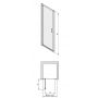 Sanplast Basic DJ/BASIC drzwi prysznicowe 80 cm biały/szkło przezroczyste 600-450-1030-01-400 zdj.2
