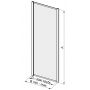 Sanplast Basic SS0/BASIC ścianka prysznicowa 80 cm dodatkowa biały/szkło przezroczyste 600-450-1310-01-400 zdj.2