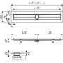 Tece Drainline rynna odpływu liniowego 80 cm biały mat 600806 zdj.2