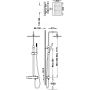 Tres Cuadro-Tres zestaw prysznicowy ścienny z deszczownicą chrom 007.197.02 zdj.2