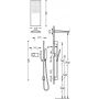 Tres Shower Technology zestaw prysznicowy podtynkowy termostatyczny z deszczownicą chrom/biały 092.865.80 zdj.2