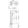Tres Over-Wall zestaw prysznicowy ścienny termostatyczny z deszczownicą okrągłą stalowy 19039302AC zdj.2