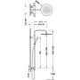 Tres Over-Wall zestaw prysznicowy ścienny termostatyczny z deszczownicą czarny brąz 19039302KMB zdj.2