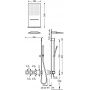 Tres Block-System zestaw prysznicowy podtynkowy termostatyczny z deszczownicą chrom 207.253.09 zdj.2