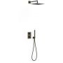 Tres Therm-Box zestaw prysznicowy podtynkowy termostatyczny z deszczownicą czarny brąz 21125004KMB zdj.1