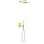 Tres Project zestaw prysznicowy podtynkowy z deszczownicą złoty połysk 24-K 21128004OR zdj.1