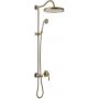 Tres Monoclasic zestaw prysznicowy podtynkowy z deszczownicą mosiądz antyczny matowy 24217703LM zdj.1