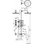 Tres Monoclasic zestaw prysznicowy podtynkowy termostatyczny z deszczownicą stary mosiądz 242.353.01.LV zdj.2