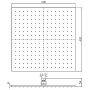 Zucchetti deszczownica 40 cm kwadratowa czarny mat Z94270.N6 zdj.2