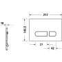 Duravit DuraSystem A1 przycisk spłukujący do WC tworzywo białe WD5001011000 zdj.2