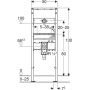 Geberit Duofix stelaż podtynkowy do umywalki i baterii elektronicznej stojącej z podtynkową skrzynką funkcyjną i syfonem 111.561.00.2 zdj.2