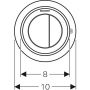 Geberit Typ10 przycisk spłukujący WC pneumatyczny zdalny stal nierdzewna szczotkowana 116.057.SN.1 zdj.2