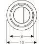 Geberit Typ10 przycisk spłukujący WC pneumatyczny ręczny biały/pozłacany 116.057.KK.1 zdj.3