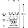 Geberit Monolith moduł sanitarny do WC wiszącego aluminium czarny chrom 131.021.00.5 zdj.3