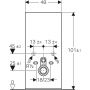 Geberit Monolith moduł sanitarny do WC wiszącego szkło szary piasek/aluminium 131.021.JL.5 zdj.3
